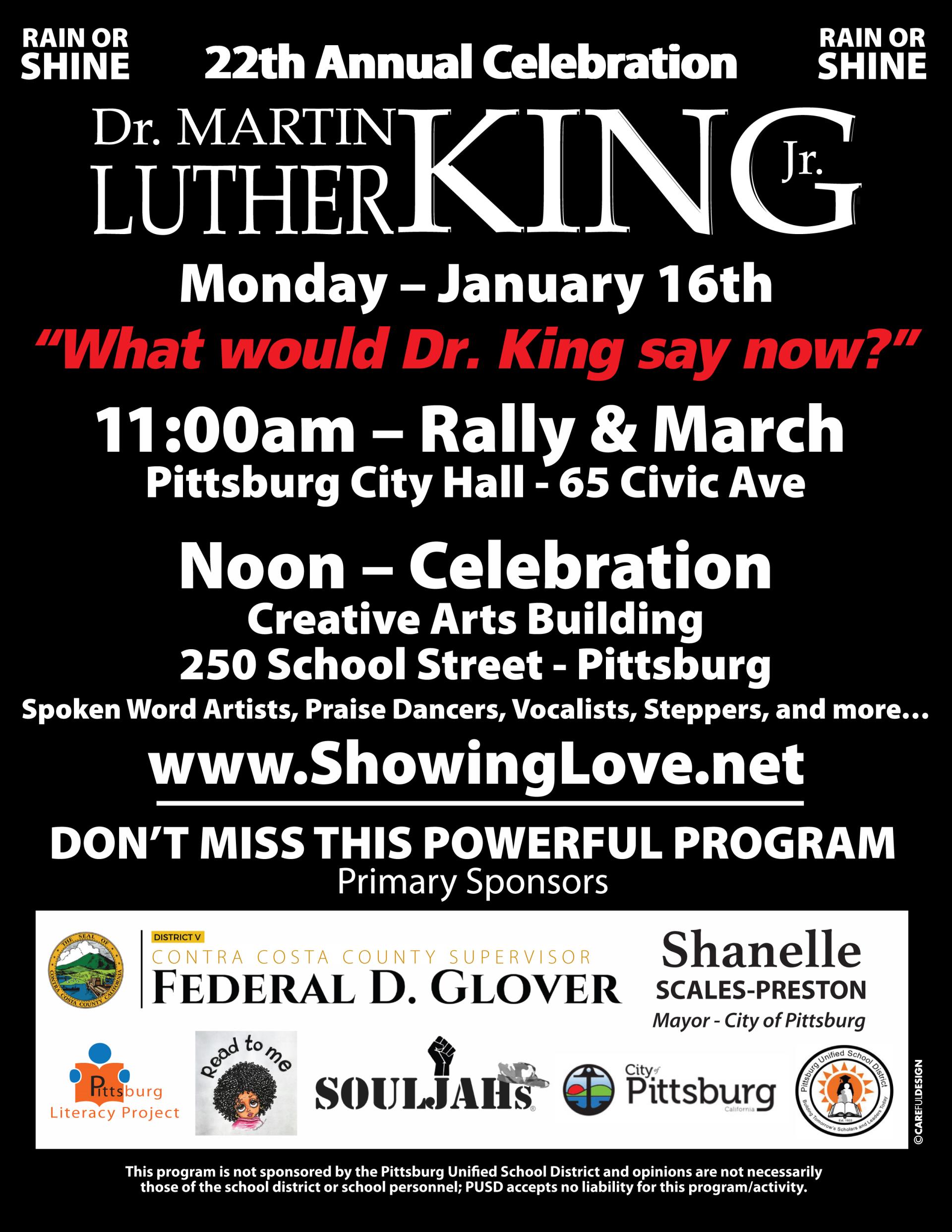 2023 MLK Celebration flyer