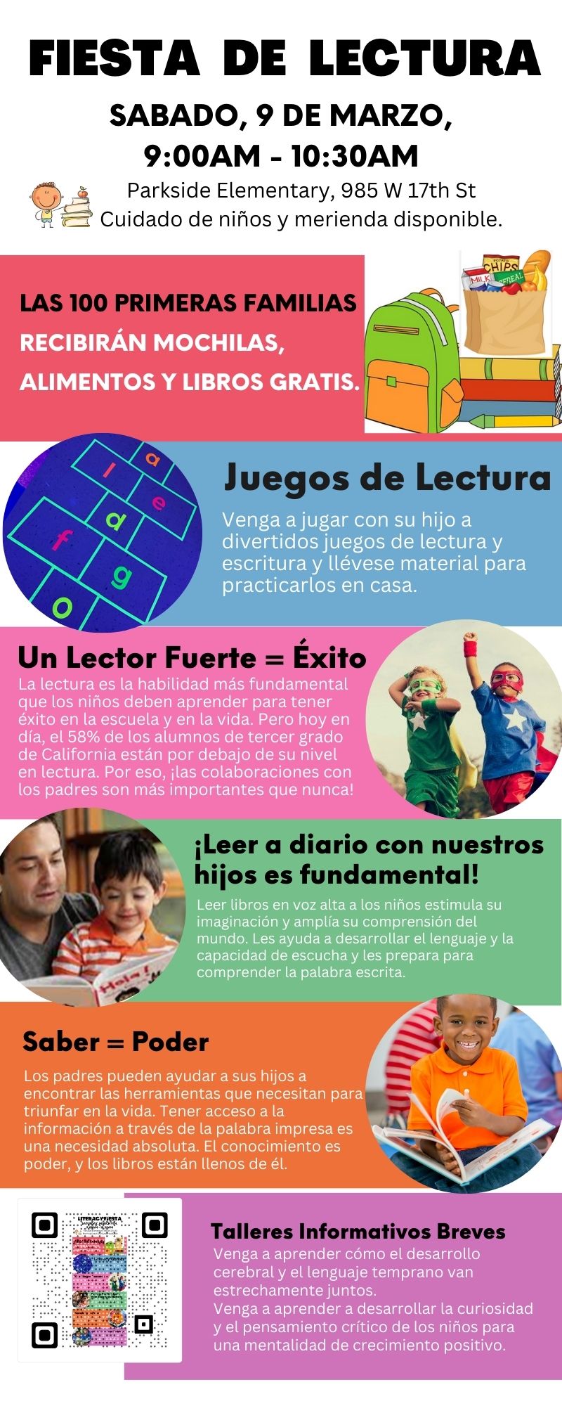SPANISH wQR Literacy Fiesta March Updated Flyer